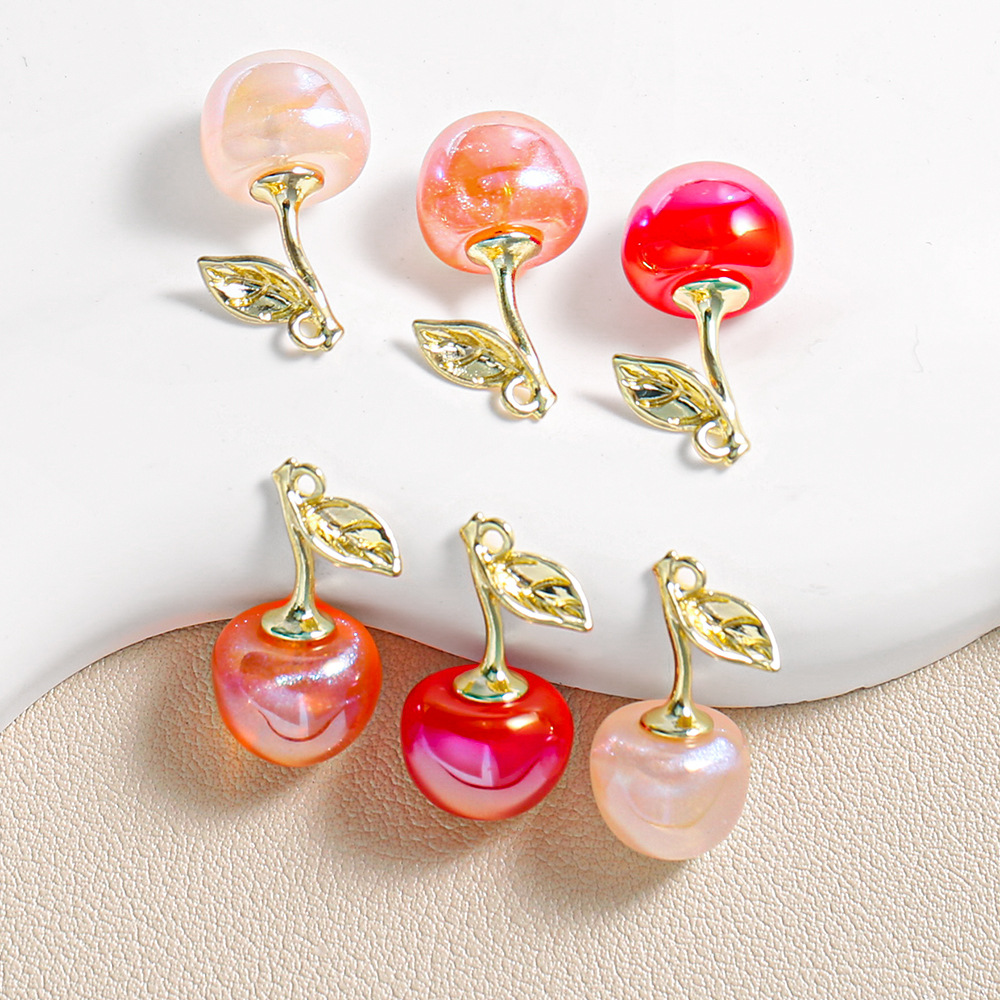 1 Piece Plastic Resin Cherry Pendant DIY Ornament Accessories display picture 2