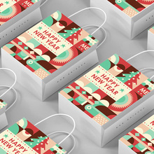 棕色豪华外卖牛皮纸衣服可生物降解礼品黑色工艺面包食品环保小手