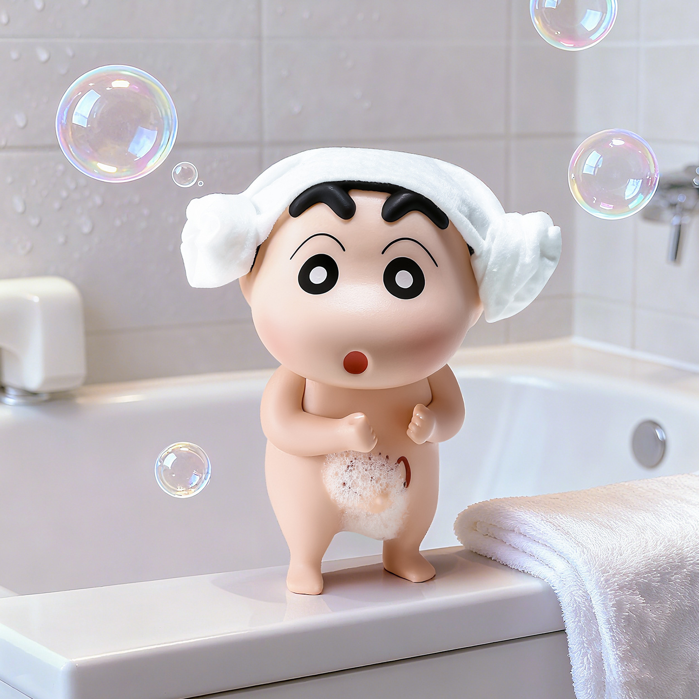 Cross-Border New Bath Shin-Chan Doll Cartoon Decoration Anime Trendy Toy Hand Model Desktop Decoration
