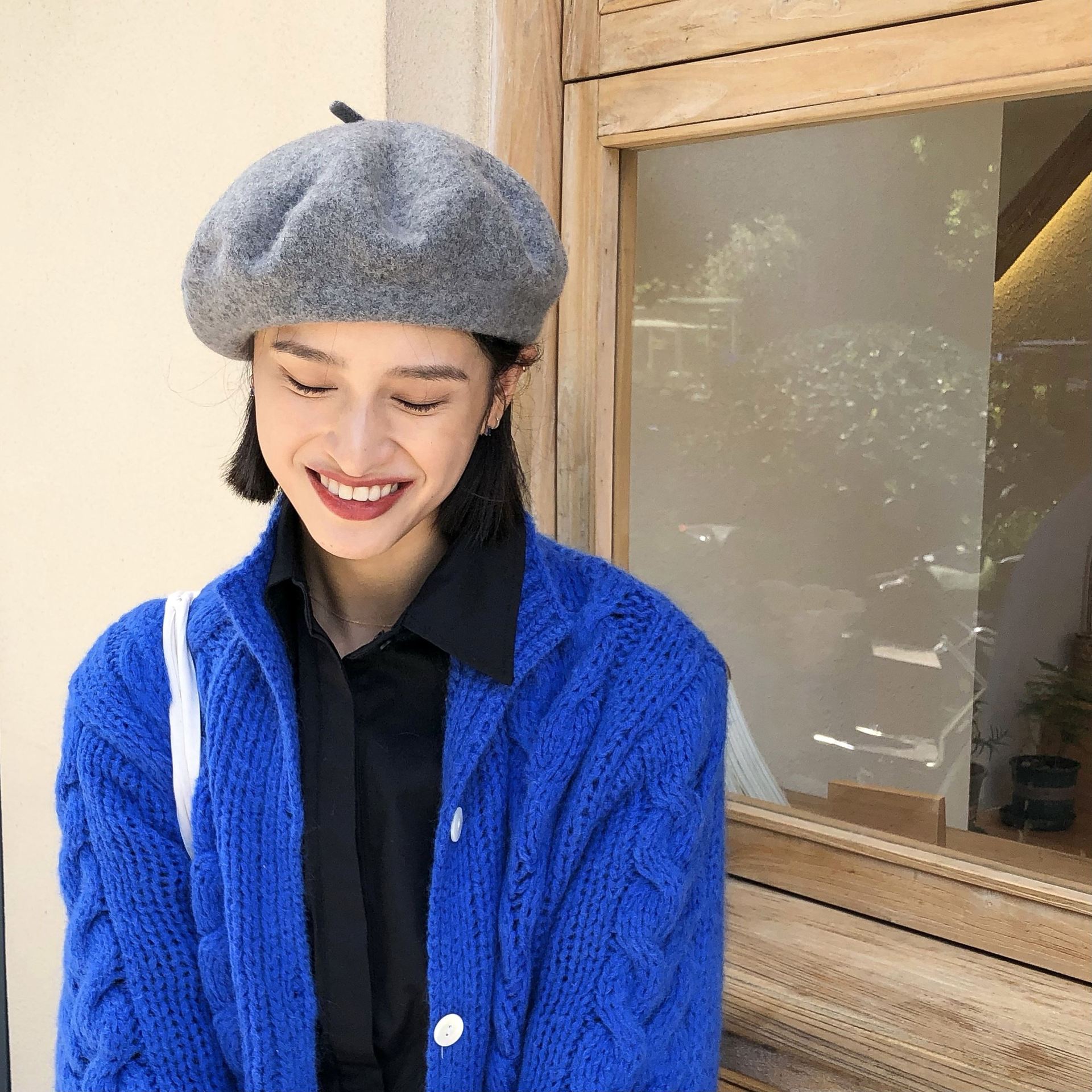 77g Weight Beret Hat Hats Type Daily Occasion Solid Color Pattern Winter Season Women'S Gender Sewing Design Simple Style Style Eaveless Rim Women'S Simple Style Solid Color Sewing Eaveless Beret Hat 1