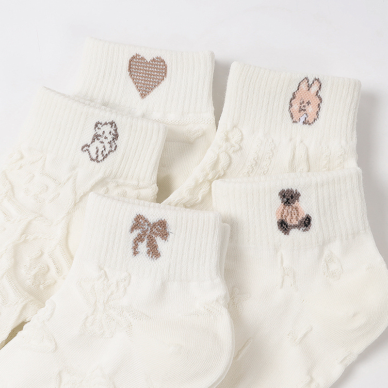 襪子女短襪春夏季薄款船襪短筒棉襪ins潮日系萌系卡通低幫學生襪