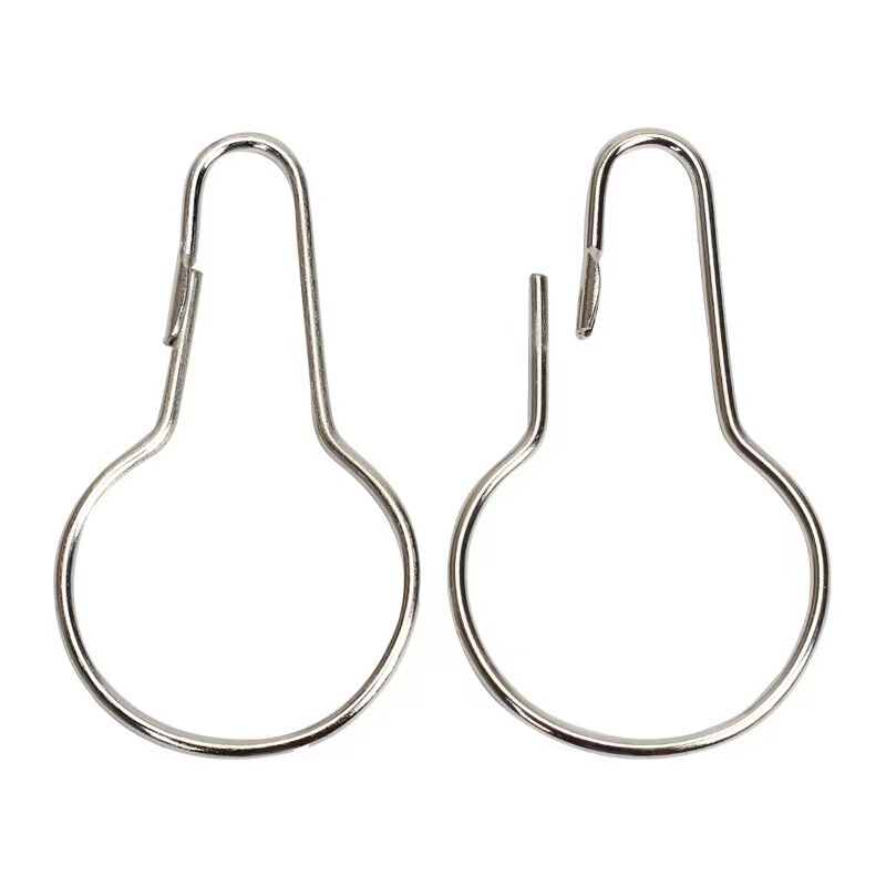 Factory wholesale metal galvanized shower curtain hanging buckle gourd buckle gourd hook curtain hook shower curtain ring accessories hook