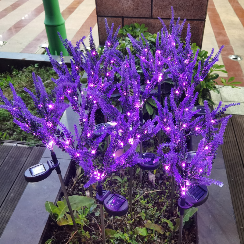 Outdoor Led Artificial Christmas Grass Lamp Square Lawn Solar-Powered Lavender Lamp Landscape Artificial Flower Lamp Outdoor Led Artificial Christmas Grass Lamp Square Lawn Solar-Powered Lavender Lamp Landscape Artificial Flower Lamp