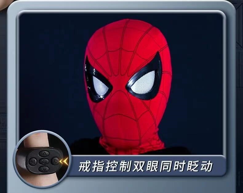 Factory direct headgear mask with winking eyes, funny Spider-Man helmet, gift for adults and children, 6 wearable modes