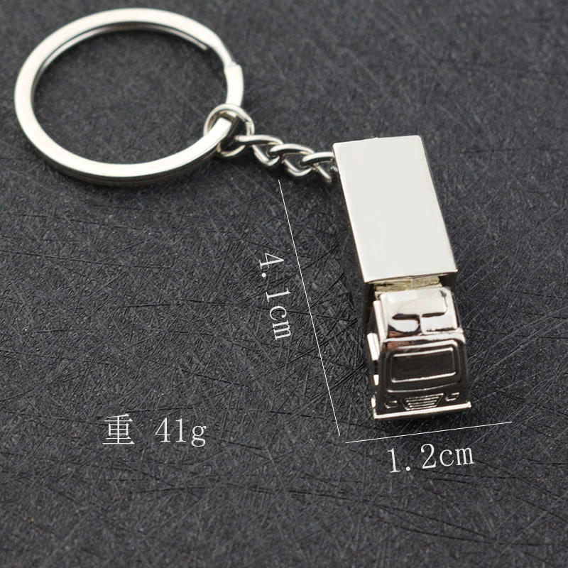 Creative truck, cartoon metal keychain