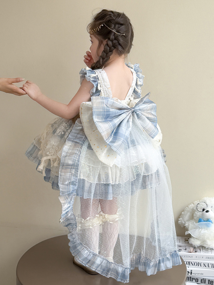 Vestido de verano para niñas, nuevo estilo 2026, vestido de princesa Lolita para niñas, vestido de cumpleaños de verano para niñas pequeñas