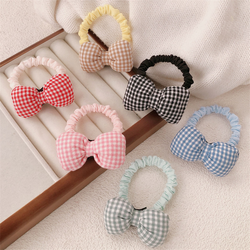 Tela de malla arco intestino delgado anillo de cabeza cuerda dulce chica banda de goma de alta elasticidad anillo de cabello cuerda de cabello accesorios para el cabello