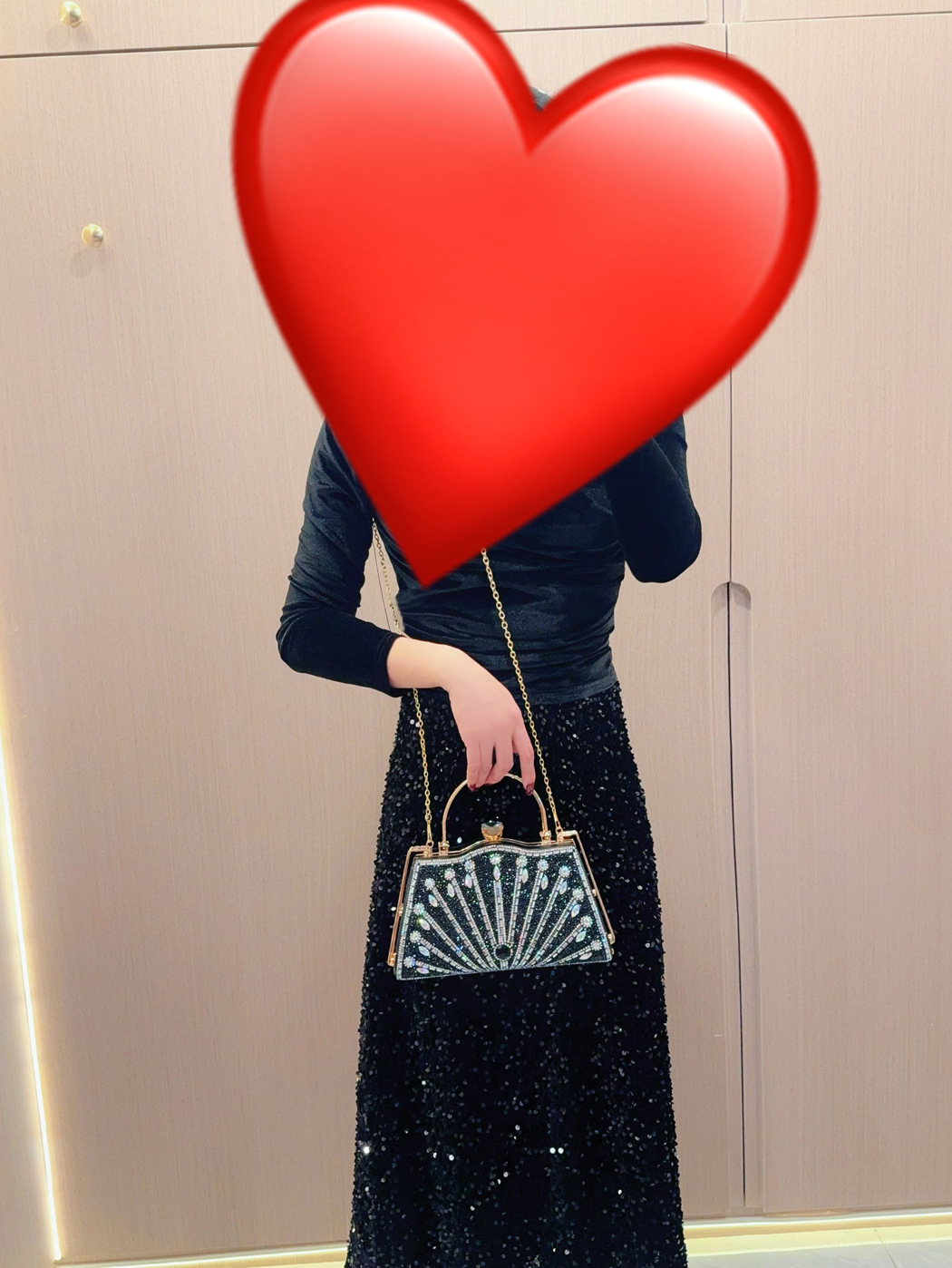Borsa a mano donna con strass - elegante pochette da sera_voghion.com