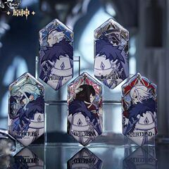 正版原神霜痕与权焰系列-徽章盲盒折光牌盲盒散兵达达利亚富人