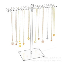 工厂直销亚克力项链透明整理项链架珠宝组织者展示架,双钩手链架