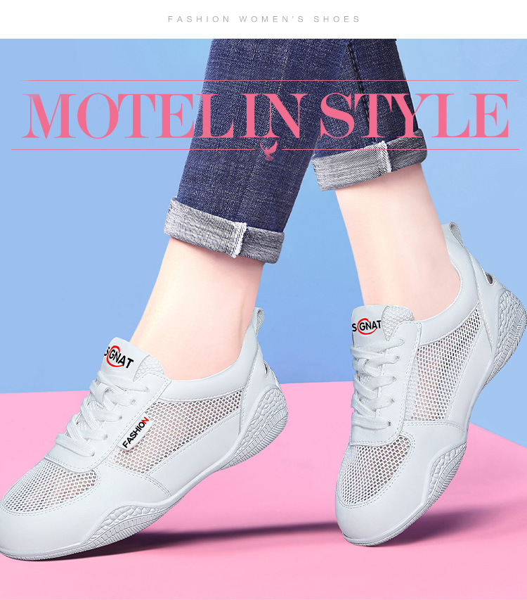 Giày sneaker nữ da thật trắng lưới thoáng khí đế mỏng mùa hè 2025 — Gạo xám L1070KAY, TrắngL1070KAY chi tiết 2