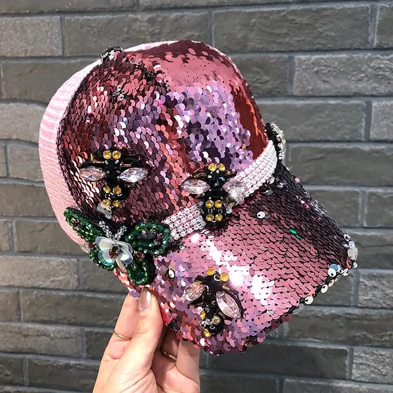 Women's Cartoon Style Cute Color Block Rhinestone Curved Eaves Baseball Cap display picture 7