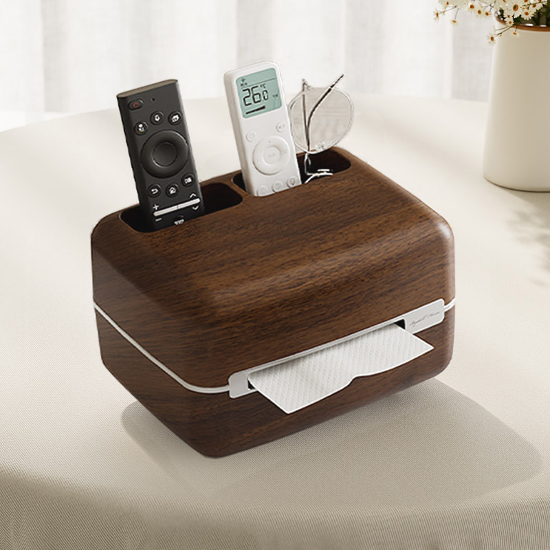 Caja de pañuelos para la sala de estar, lujo ligero, imán para el hogar, mesa de centro de escritorio de estilo antiguo, caja de dibujo, dormitorio de almacenamiento de control remoto de resorte