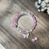 Flower Flash Drill Butterfly Deep Purple Bracelet#SZ209