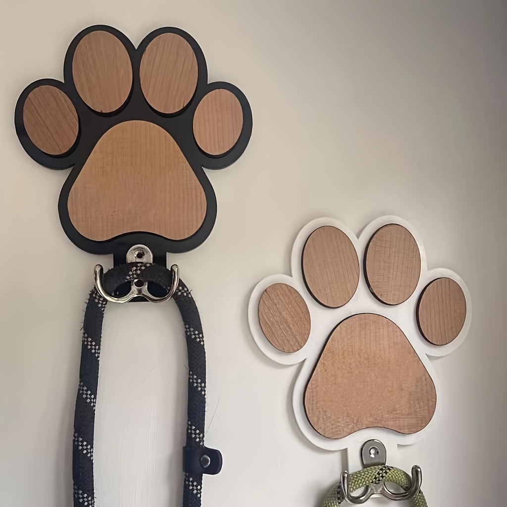 gancho de pared de madera transfronteriza impresa con garra de vestíbulo gorra llave gancho de pared tipo estante de almacenamiento de cuerda de tracción de mascotas