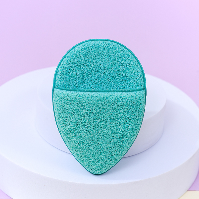 Fábrica de gota de agua personalizada guante super grande lavado facial limpieza facial esponja polvo limpieza facial