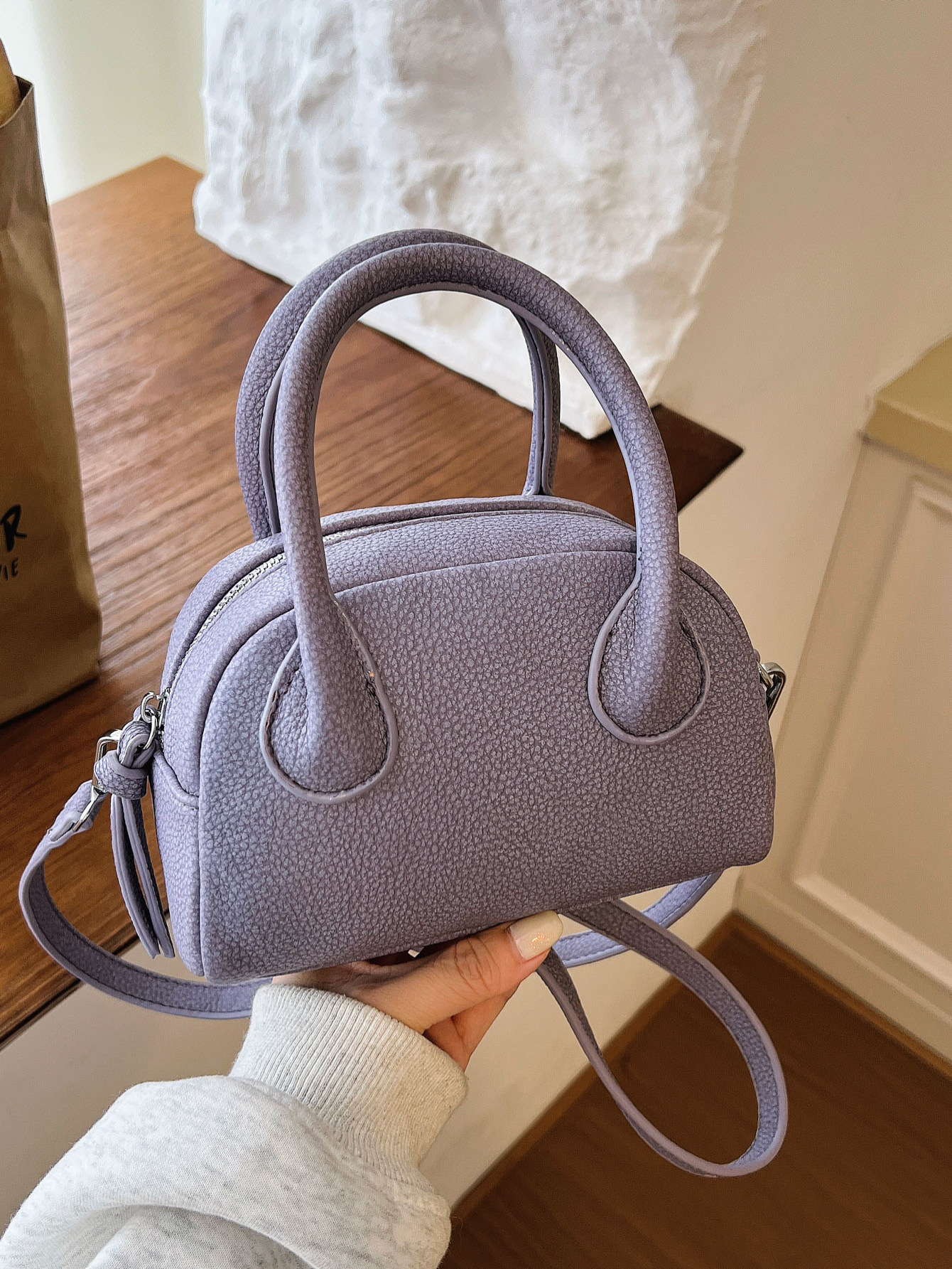 2026 nueva moda ocio personalidad retro estilo extranjero bolso de nicho de diseño de mujer textura bolso de concha de hombro image 9