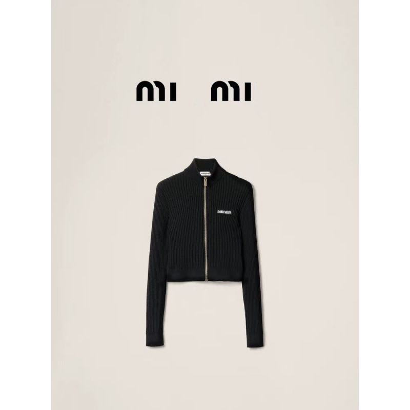 Long-Sleeve Fashionable Knit Cardigan with Stand Collar for Women, Autumn and Winter Slim-Fit Zip-Up Top