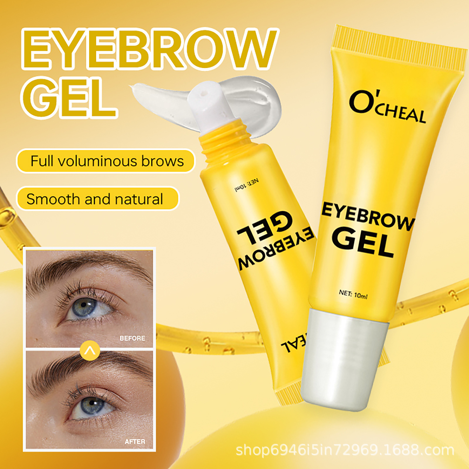 Cross-Border O'Cheal European and American Wild Eyebrow Gel Natural Styling Liquid Transparent Colorless Gel Soft Gel Shaping Eyebrow Gel