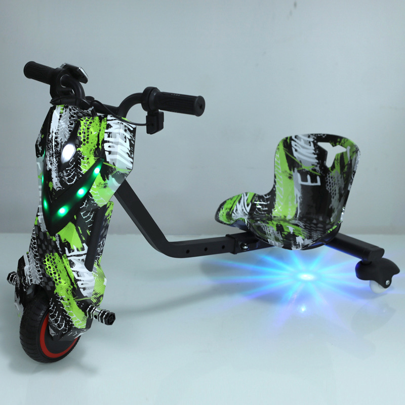 Vehículo de deriva transfronterizo para niños de tres ruedas al aire libre vehículo de equilibrio eléctrico de kart deriva coche de juguete de cola de lanzamiento [Productos de calidad] image 3
