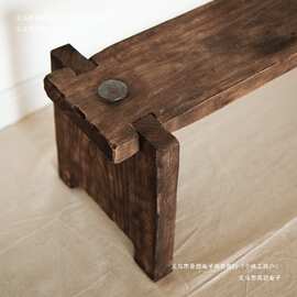 手工边做旧浴室椅居艺术家几长凳款实木沙发沙发茶几床边复古几角