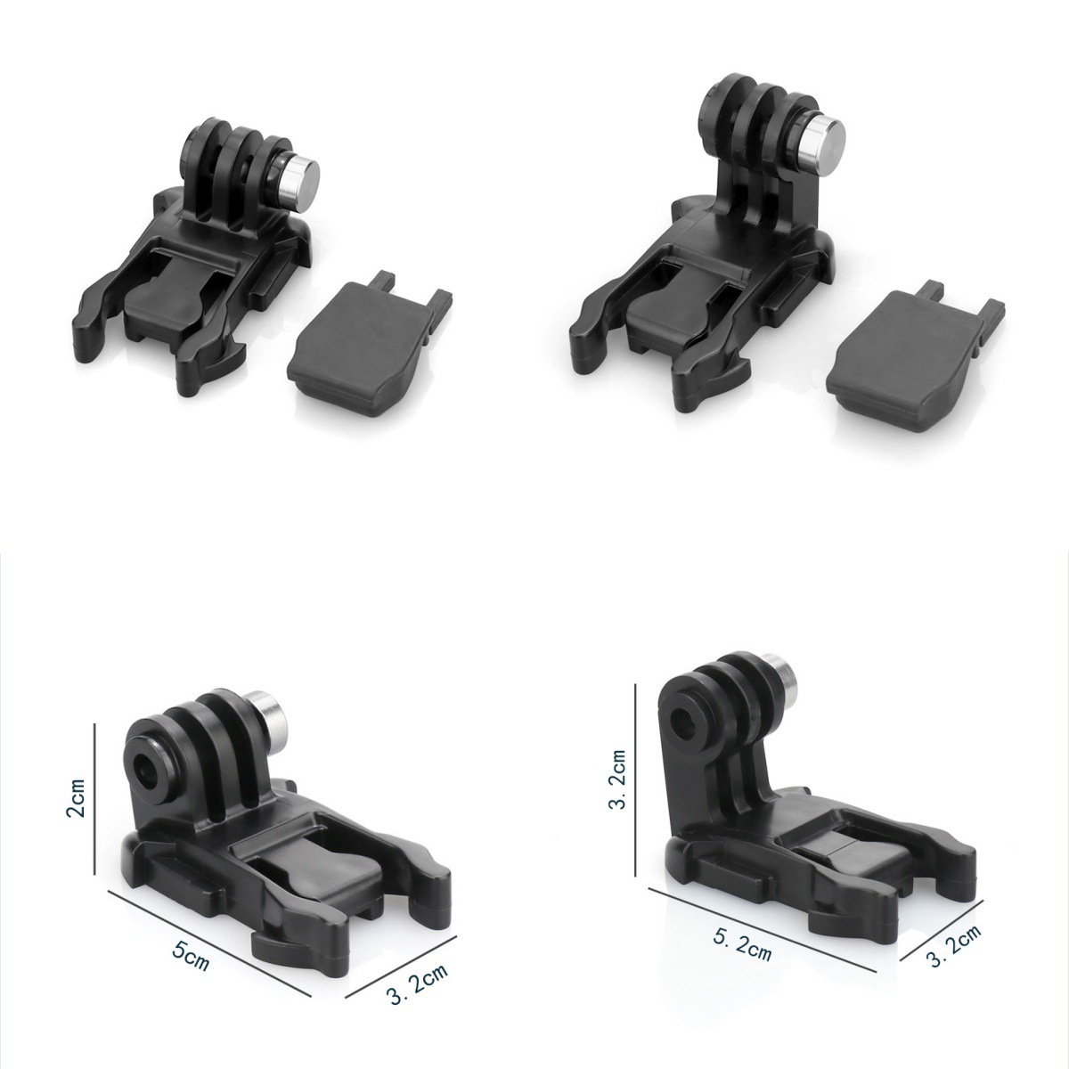 Gopro Action Camera Quick-Release L-Shaped Base, Anti-Detachment Fixed Mount, Quick-Release Lock Buckle, Elevated Movable Base