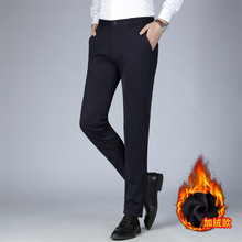 免烫弹力西裤男修身小脚韩版商务休闲裤春秋季加绒加厚弹性男士裤