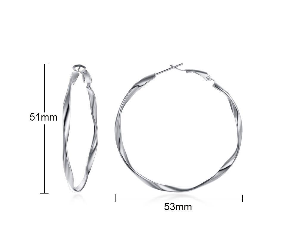 1 Pair Quantity Daily Occasion 1 Pair Simple Style Circle Plating 304 Stainless Steel Stainless Steel Earrings