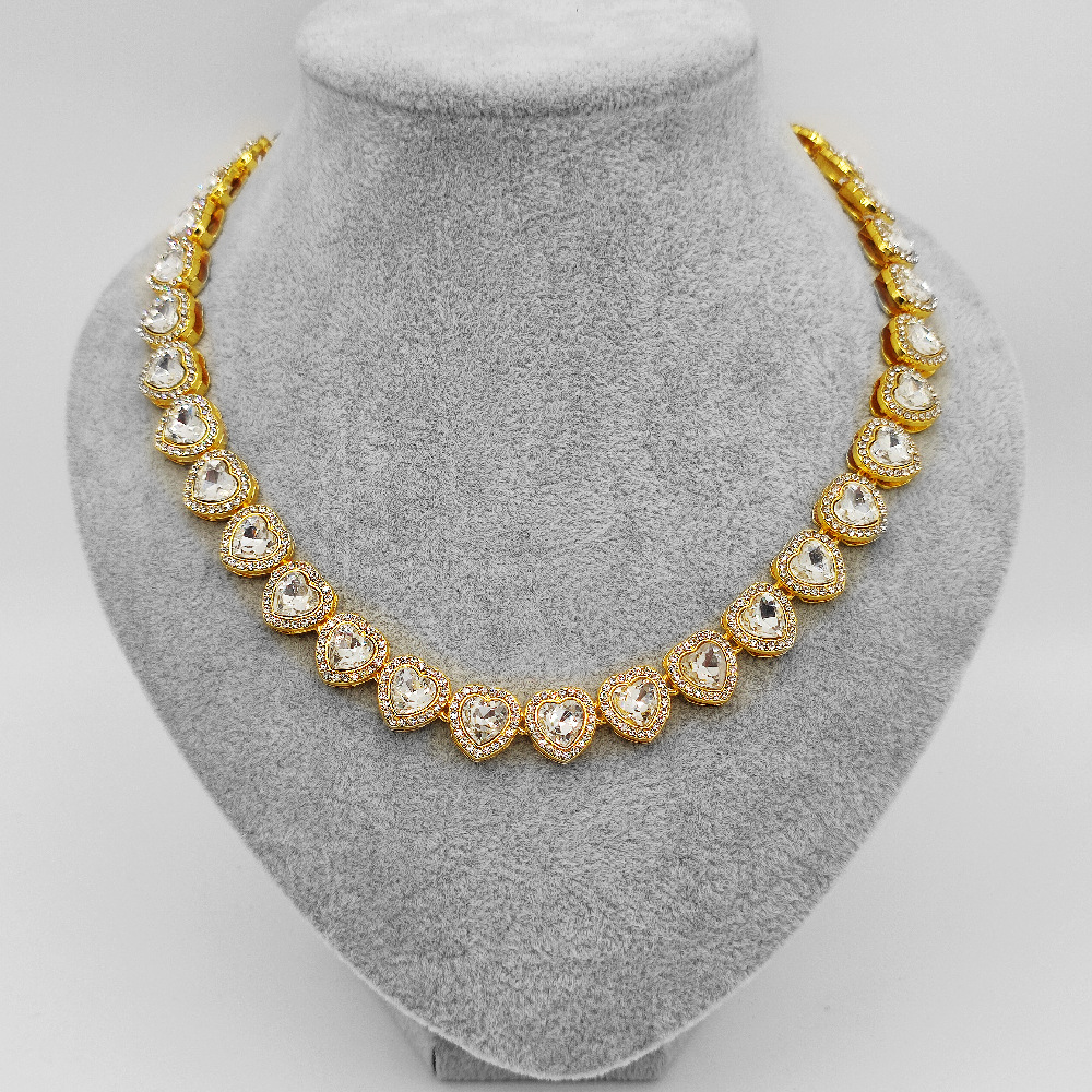 Original Design Solid Color Artificial Diamond Alloy Wholesale Necklace display picture 3