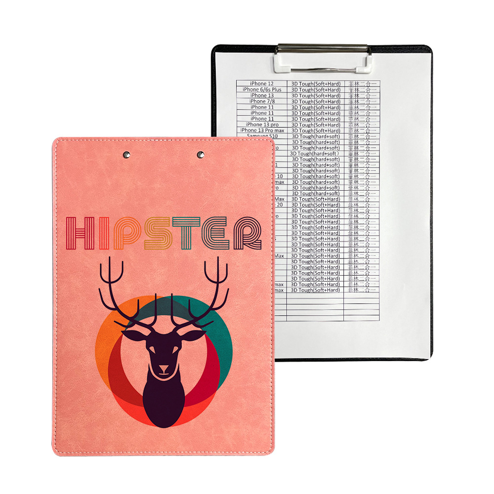 Carpeta de transferencia térmica de madera contrachapada Archivo de cuero madera contrachapada DIY personalizado material en blanco suministro directo de fábrica