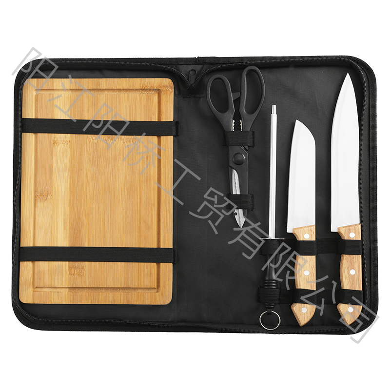 Spot fabricante de herramientas de barbacoa de acero inoxidable juego de pinzas de pala de mango de madera para barbacoa al aire libre juego completo