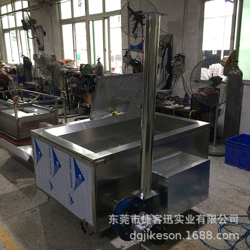 烧柴火油炸炉食品厂大型油炸锅炸油豆腐泡麻花鸡爪扣肉商用油炸机