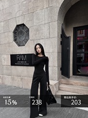 5werkwen 冬日神裤 加绒微喇卫裤宽腰罗纹长裤感阔腿裤直筒裤