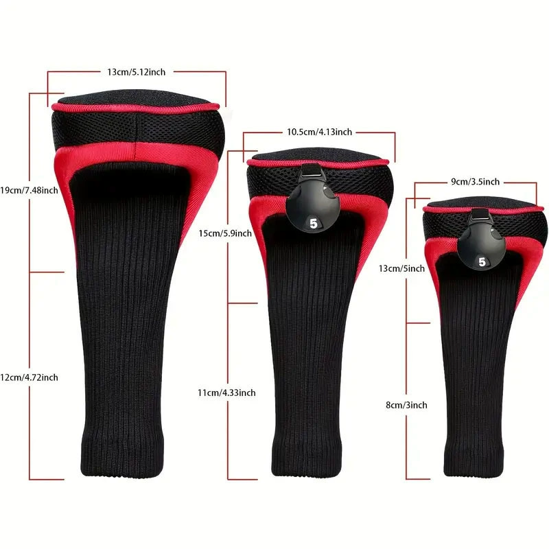 Set, golf clubs, protective case, 3 pieces