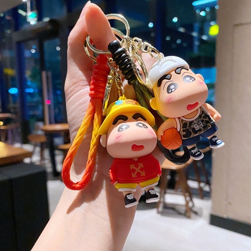 Cross-border Japanese manga Crayon Shin-chan key chain, cute and ever-changing Shin-chan car key chain pendant, stall selling gifts