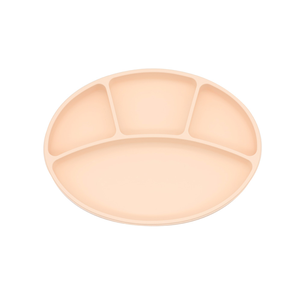 Venta caliente suplemento de alimentos para bebés vajilla de silicona conjunto de silicona para niños lechón tazón integrado Placa de silicona