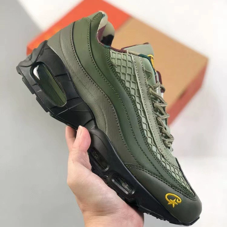 Подлинные мужские кроссовки Nike official AJ низкого верха AIR MAX 95 ретро с воздухоподушкой, проходимость, дышащие кроссовки для спорта и бега