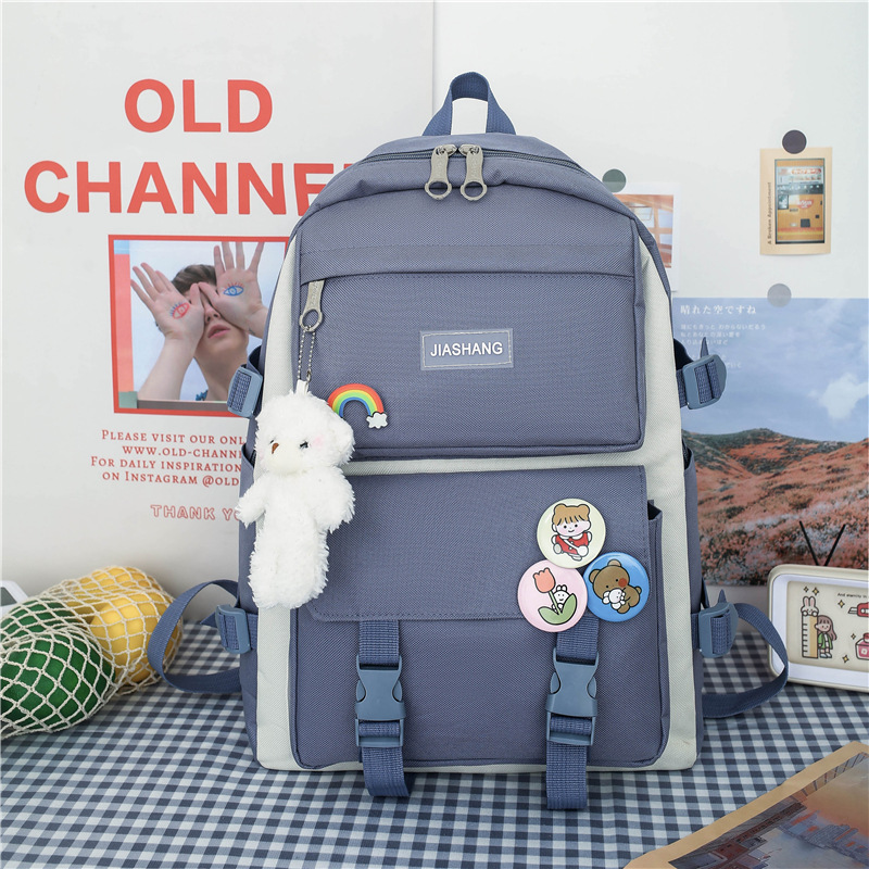 New Korean Style Student Fashion Multi-purpose Junior The Campus Of Middle School College Student Four-piece Schoolbag Backpack display picture 1