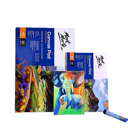 Montmartre cotton oil painting book, cross-border painting book, A4 beginner oil painting practice canvas, acrylic paint canvas book