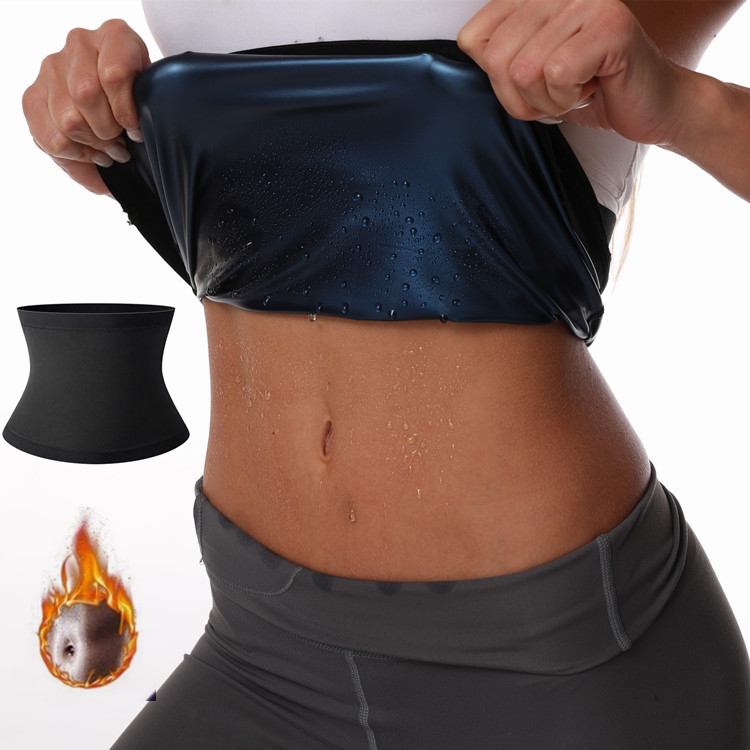 Amazon sauna sudor ropa correr deportes yoga fitness ropa con tira de silicona vientre contrayendo chaleco sudor-Romper el cuerpo que forma la ropa