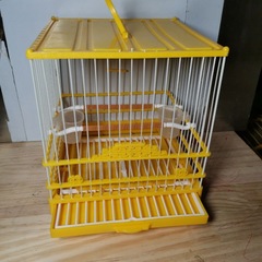 Square plastic bird cage, plastic cage for Zosterops, bird cage size 21x21x23 cm