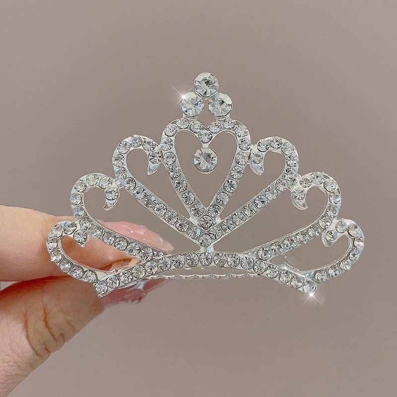 Niños diamante de perla corona cabello para mujeres 2025 nuevo pein exquisito princesa rendimiento de cumpleaños pein adornamiento