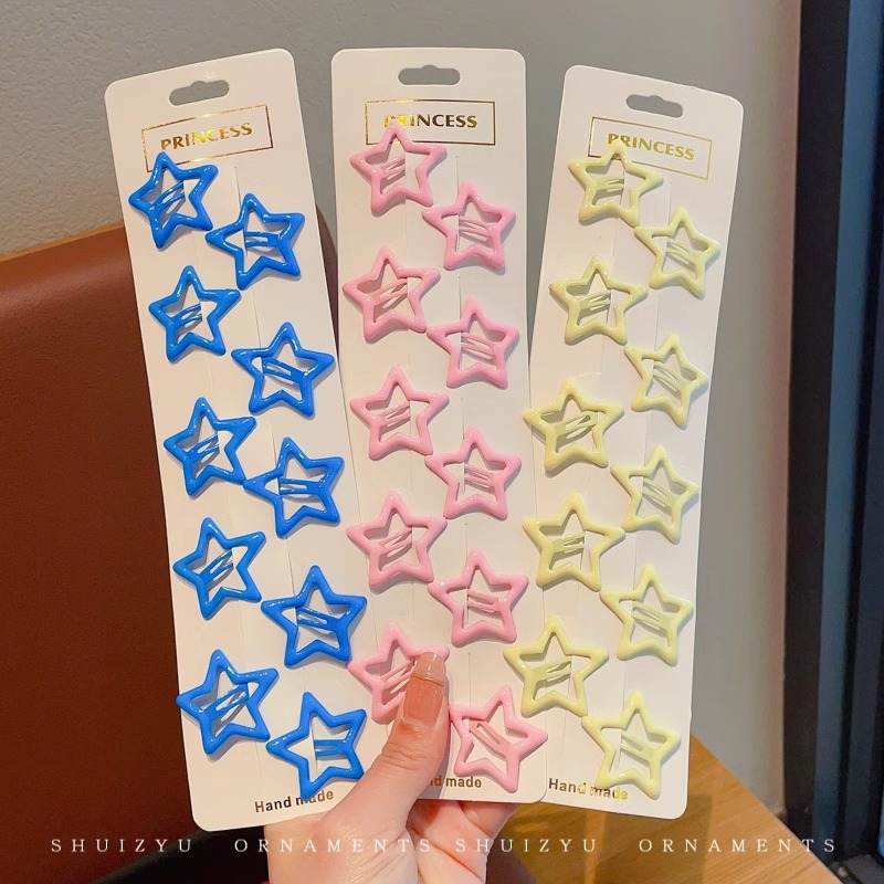 Linda estrella y2g horquilla hembra clip lateral flequillo BB clip horquilla para niños dopamina clip de color tocado