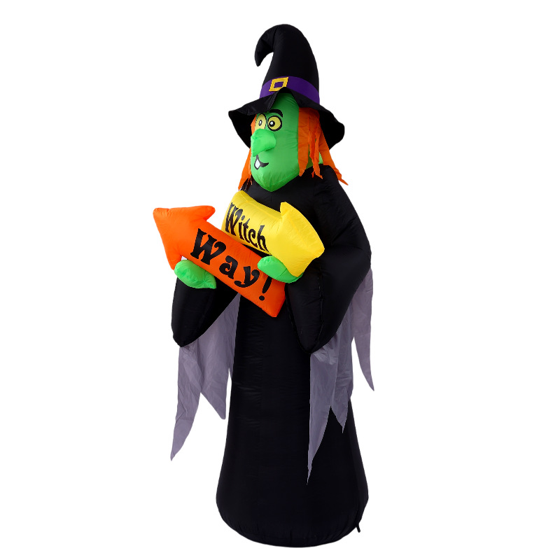 2022 spot transfronterizo Halloween fantasma bruja fantasma iluminación infláble decoración de modelo de aire