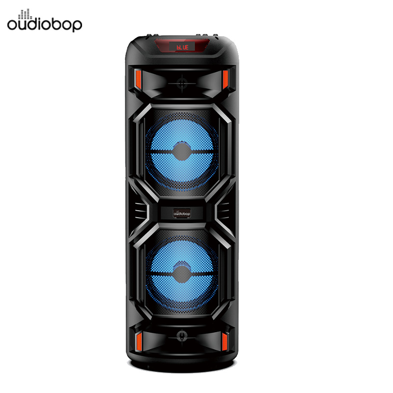 Comercio exterior altavoz doble de 8 pulgadas altavoz grande baile cuadrado al aire libre micrófono inalámbrico portátil K canción micrófono tarjeta de audio