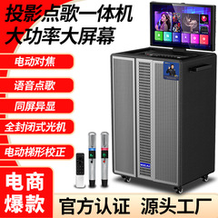 屋外投影スピーカー一体機ハイパワー重低音専門サウンドカード生放送公演移動k歌唱音