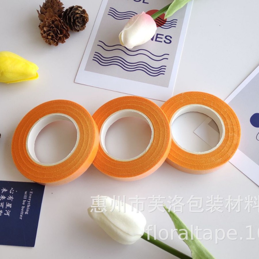 Ventas Directas de fábrica pegajosa cinta verde cinta floral al por mayor 27 m cinta verde cinta polo de la flor DIY flor artificial