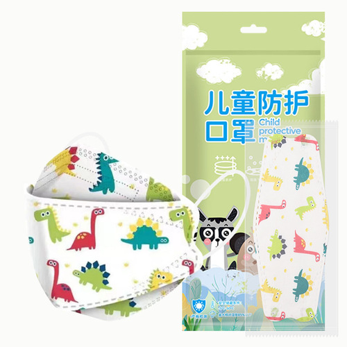 KN95 Children's Masks for Ages 1-15, Protective, Breathable, 3D Stereo, 4-Layer, Cartoon Packaging, Independent Packaging, KF94, Wholesale