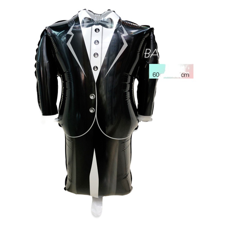 Nuevo transfronterizo oso traje de boda novio novia globo de aluminio MARRYME fiesta decoración de la boda