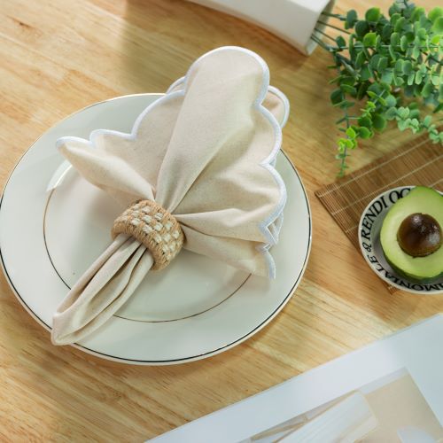 亚麻刺绣餐垫外贸餐巾隔热垫氛围感桌面布艺婚礼餐巾垫Napkins|undefined